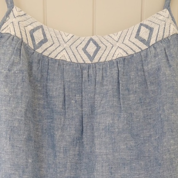 Soft Joie Agneza Top, Chambray/Porcelain Color. - Picture 6 of 6